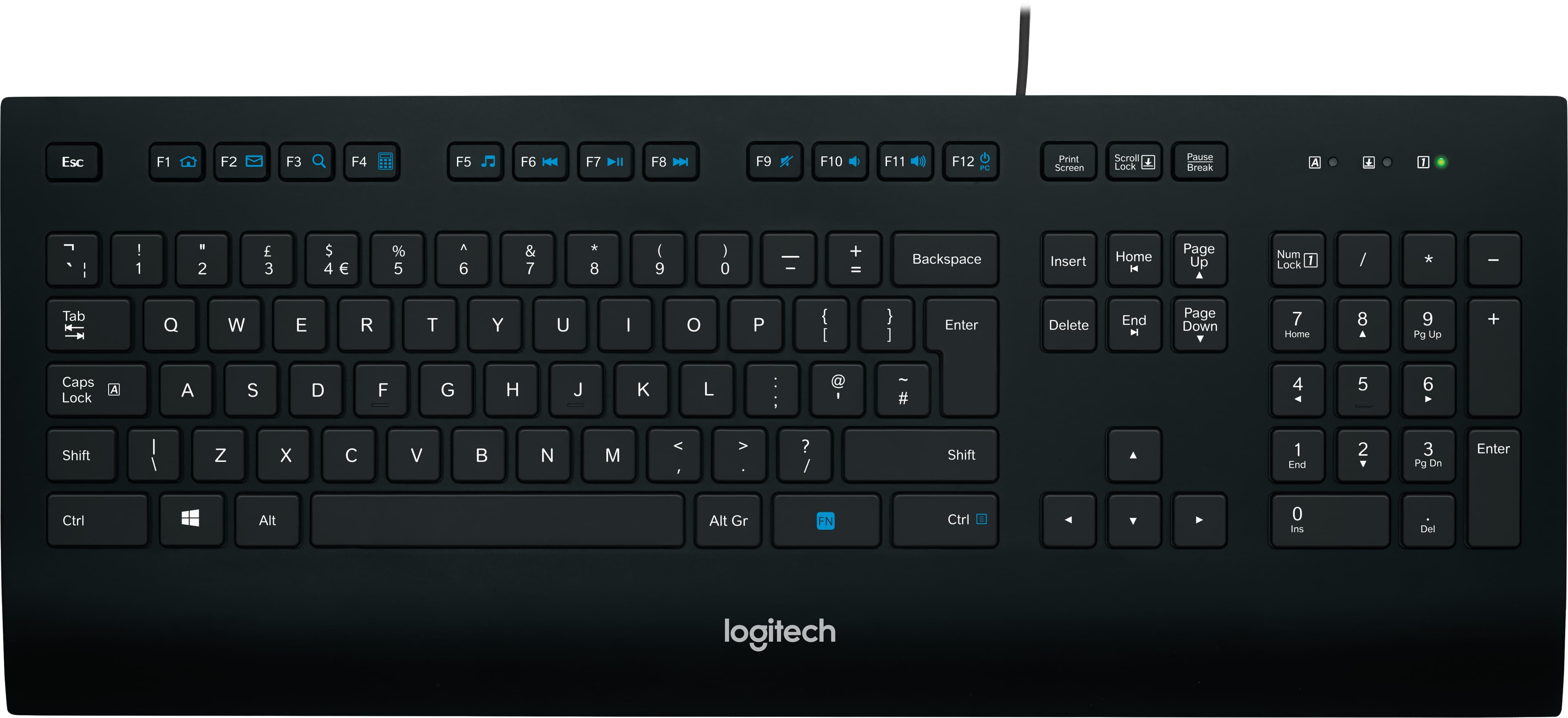 Clavier Logitech K280e, USB, noir DE, Professionnel