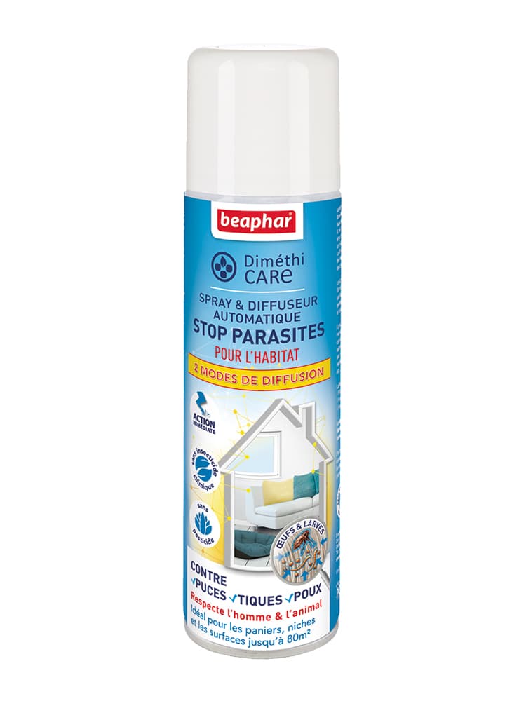 Beaphar Diméthicare Spray & Diffuseur Automatique Stop Parasites pour Habitat 250 ML